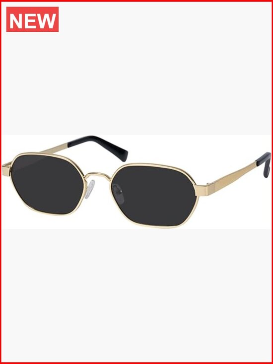 Retro Hexagon Metal Sunglasses with UV400 Protection